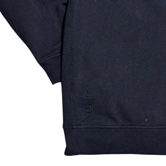 ATHLETA Women's Forever Fleece 1/4 Zip Sweatshirt - Black, Large - Picture 5 of 8